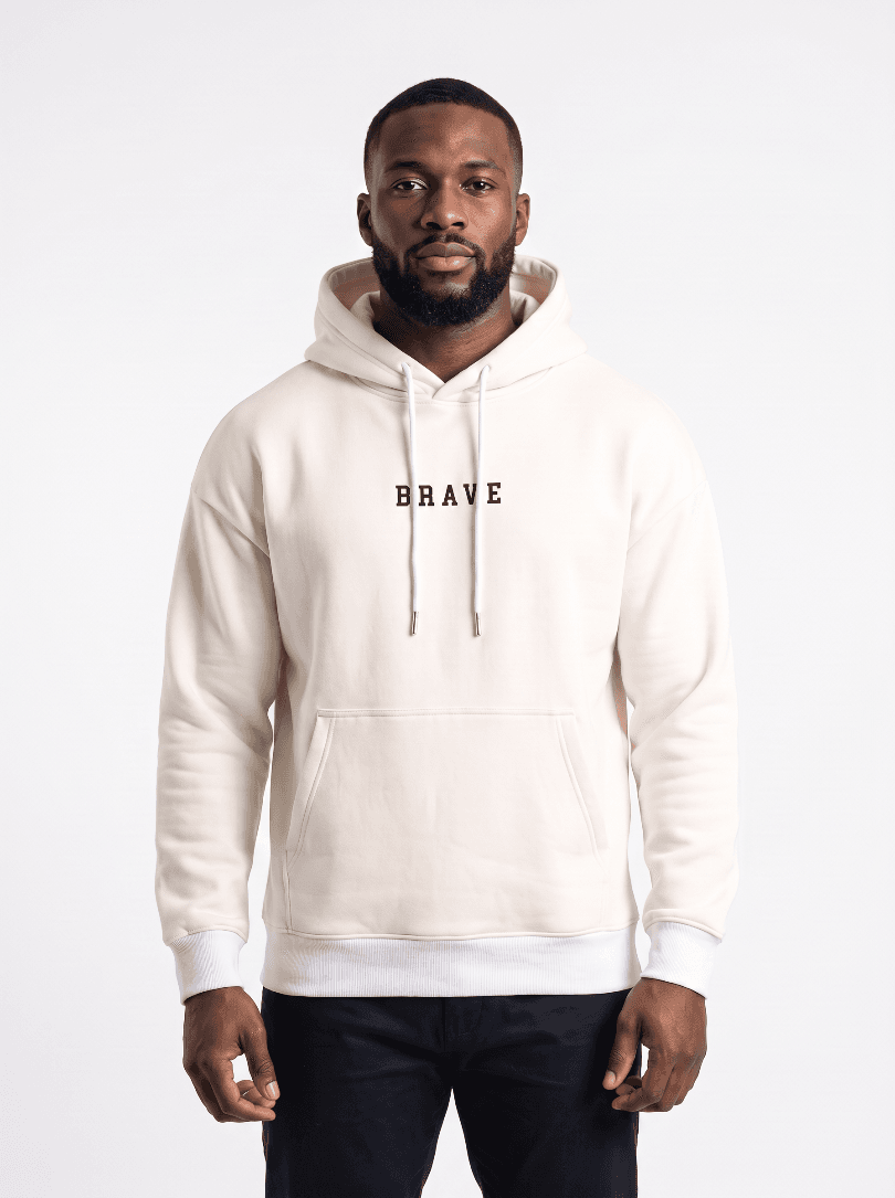 White Courageous Hoodie