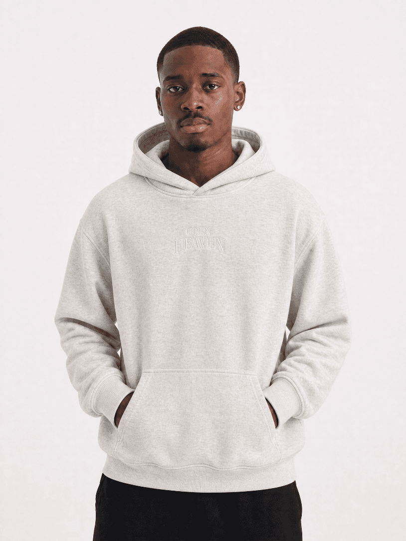 Light Open Heaven Hoodie (White Embroidery)